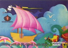 Cartolina Poste Filatelia 2001 Politica Vela Genova Citta Del G8