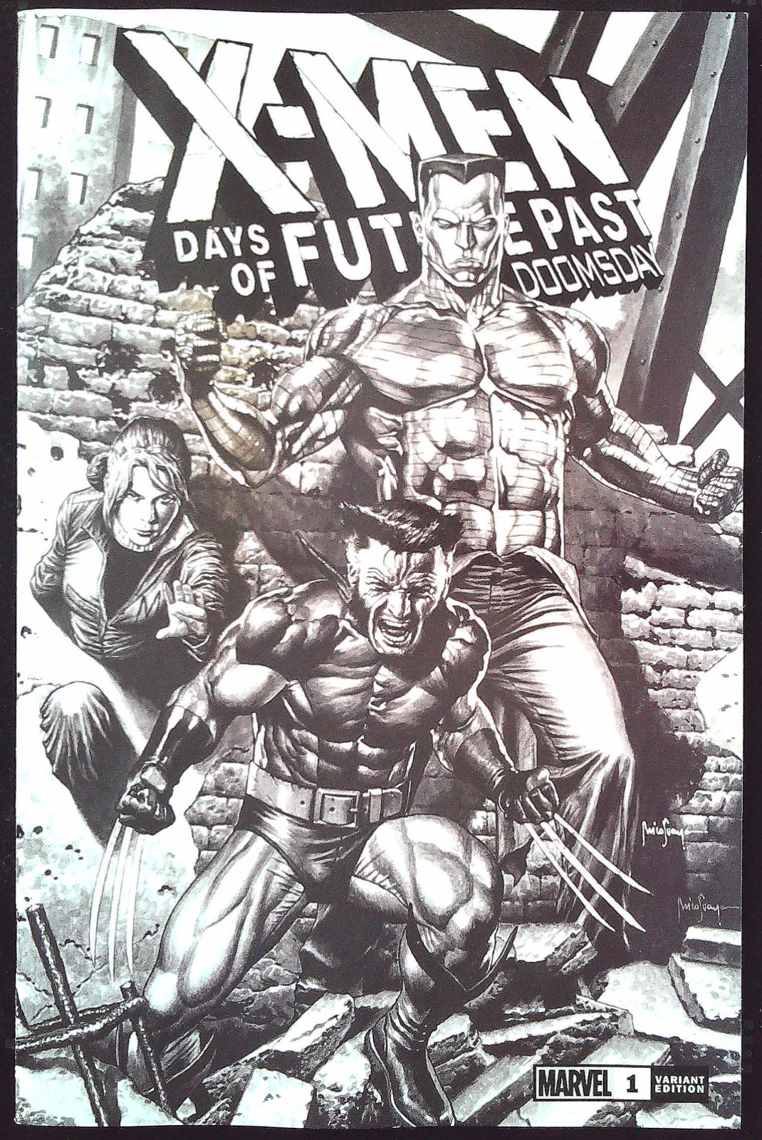 X-MEN DAYS OF FUTURE PAST: DOOMSDAY (2023) #1 Black/White Variant SDCC 2023 New