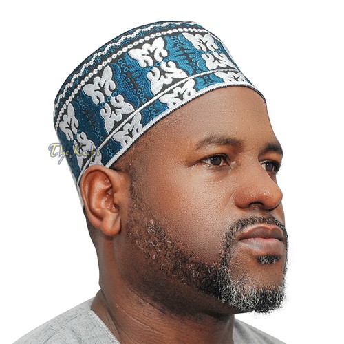 White Omani African Yemeni Kufi Hat 