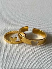 Matching Couple Heart Ring Set Love Silver Ring Stacking Ring Anniversary Gifts