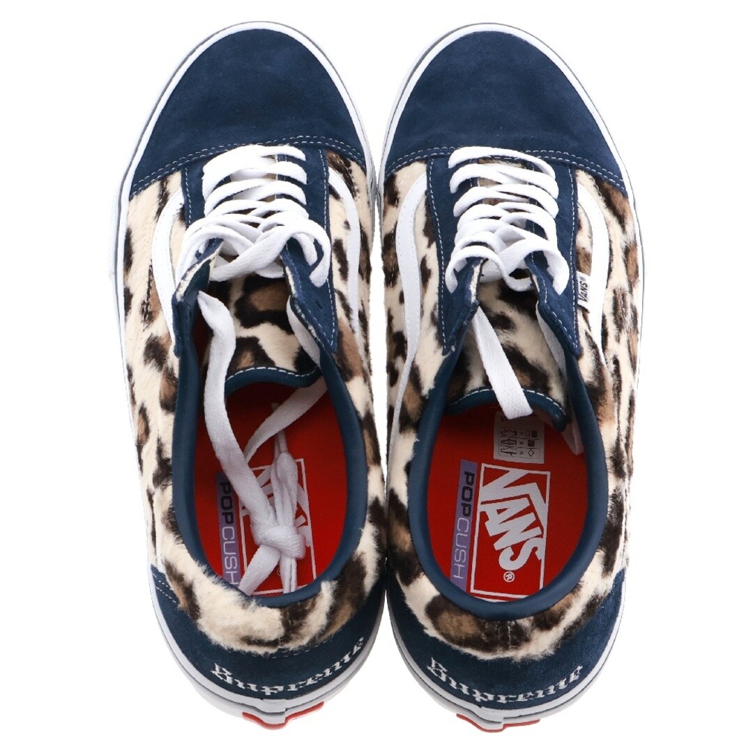 靴 supreme vans leopard Navy Authentic supreme x Vans leopard half cab navy blue US 8 new
