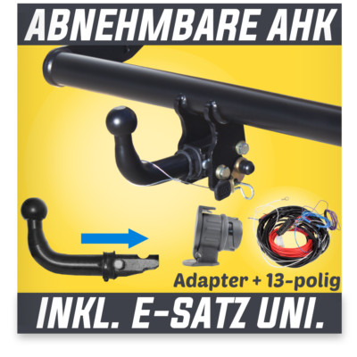 Für Dacia Duster II 2WD/4WD ab 17 Anhängerkupplung abnehmbar+ES 13p uni