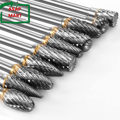 Carbide Burr Set Compatible with Dremel Rotary Tool 10Pcs Die Grinder Bits Rotar