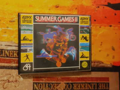 Summer Games II (Epyx 1985) Commodore 64 (Box, Manual, Tape) works 8-bit classic