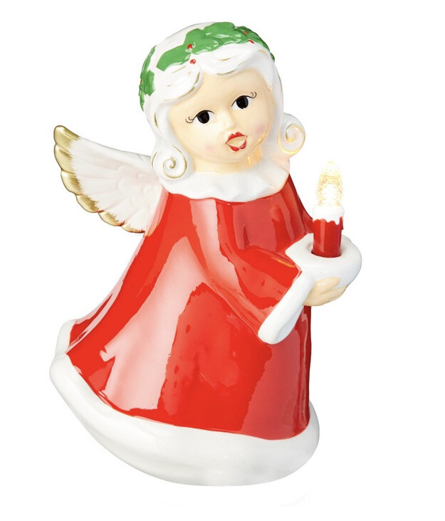 NEW 2021 Mr CHRISTMAS NOSTALGIC CERAMIC HOLIDAY ANGEL TABLETOP FIGURINE