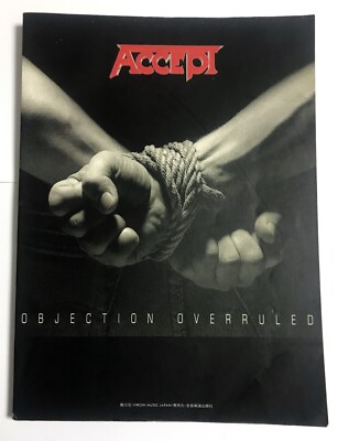 ACCEPT OBJECTION OVERRULED BAND SCORE JAPAN GUITAR TAB