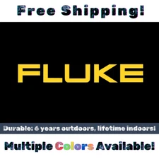 Fluke Decal Sticker - Multimeter, Tester, Clamp, Car window, truck, laptop,