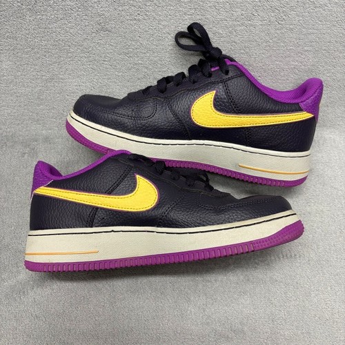 Nike Air Force 1 Low Lakers Alternate Purple Running Sneakers Youth 6.5Y - Picture 5 of 8