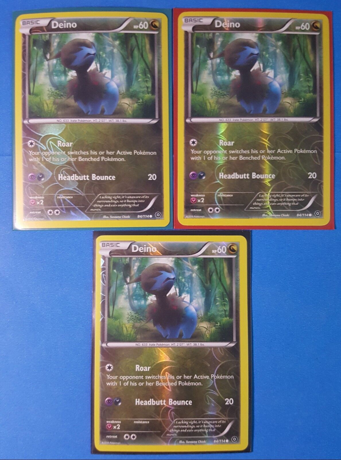 Pokemon evolve set Deino 84/114 Zweilous 85/114 Hydregion 62/111 MINT from  Pack