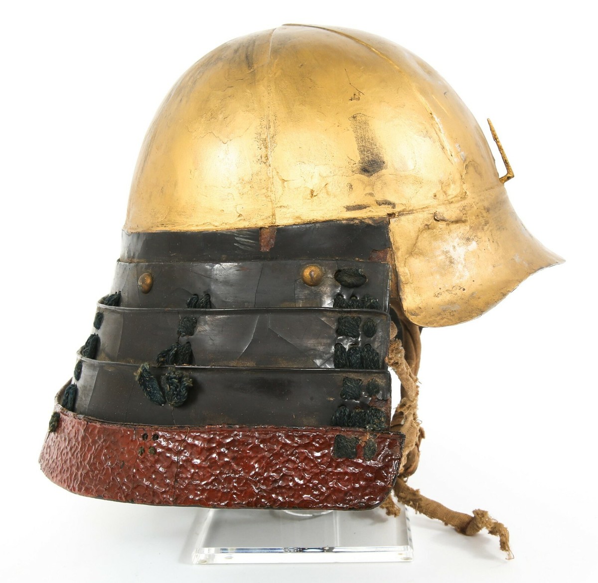 Samurai3 ゴールド EDO PERIOD JAPANESE SAMURAI YOROI KABUTO ZUNARI HELMET WITH