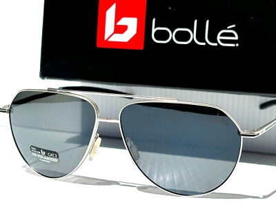 NEW Bolle' LIVEWIRE Matte Silver TNS POLARIZED Grey Lens