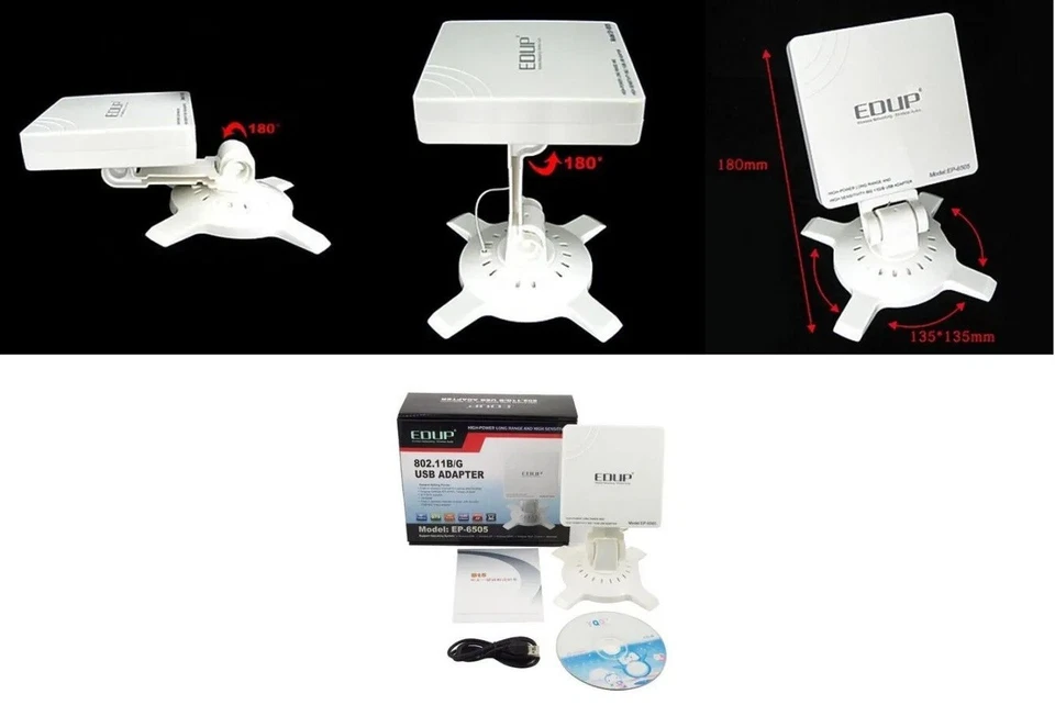 EDUP EP-6505 RTL8187L Wireless USB Network Wifi Adapter WINDOWS XP 2000 10 11