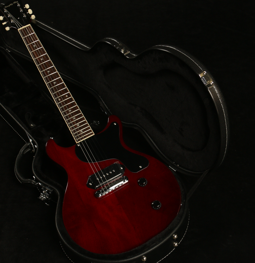 Custom Junior Deep Red Electric Guitar P90 Pickups Chrome Hardware Free