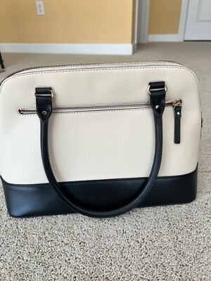 kate spade handbag, black and white leather | eBay