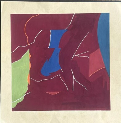 Post war abstract - mixed media on paper - Parker / Roth style research required