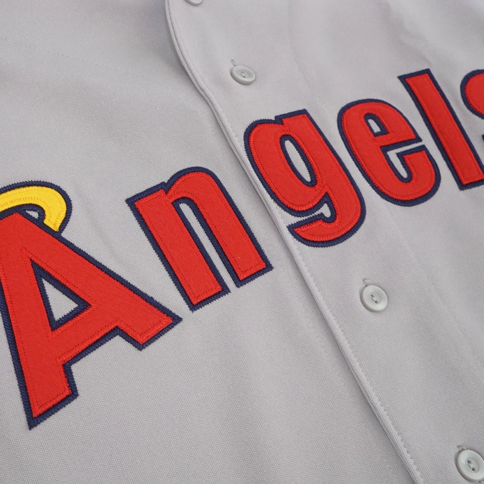 Nolan Ryan California Angels Men's Cooperstown Grey Road Jersey w/ Team Patch - Image 3 of 4