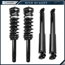 For 10-12 Ford Fusion V6 3.0L 4pc Front Complete Struts Rear Shocks Suspension