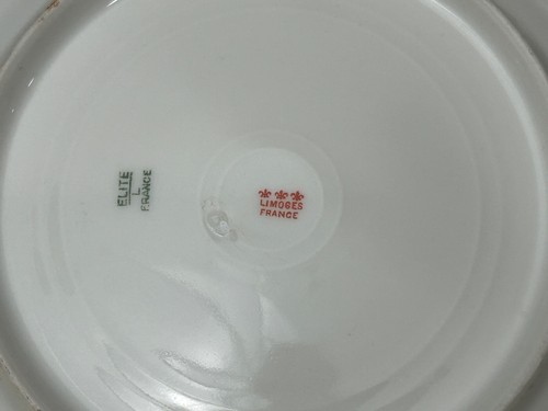 Set of 11 Antique Porcelain 8.5" Lunch Plates ELITE L FRANCE LIMOGES FRANCE - Picture 4 of 6