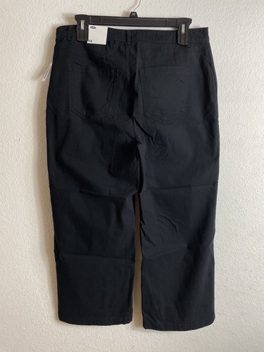 Old Navy Khaki Pants Womens Size 16 High Rise Black - Picture 2 of 5