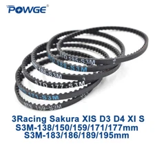3Racing Sakura CS Rear S3M Belt 150/177/186/189/195mm 1:10 RC Car Drift On Road