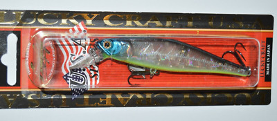 lucky craft pointer 100sp slow suspending 4'' 5/8oz bone pro blue