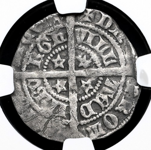 SCOTLAND. David II, 1357-1367. Silver Groat, S-5125, Edinburgh, NGC XF Details - Picture 2 of 4