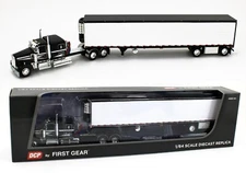 2024 NEW 1:64 DCP *BLACK & WHITE* Kenworth W900L w/Spread Axle Reefer *NIB*