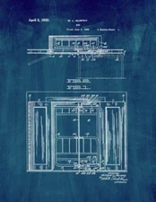 Murphy Bed Patent Print Midnight