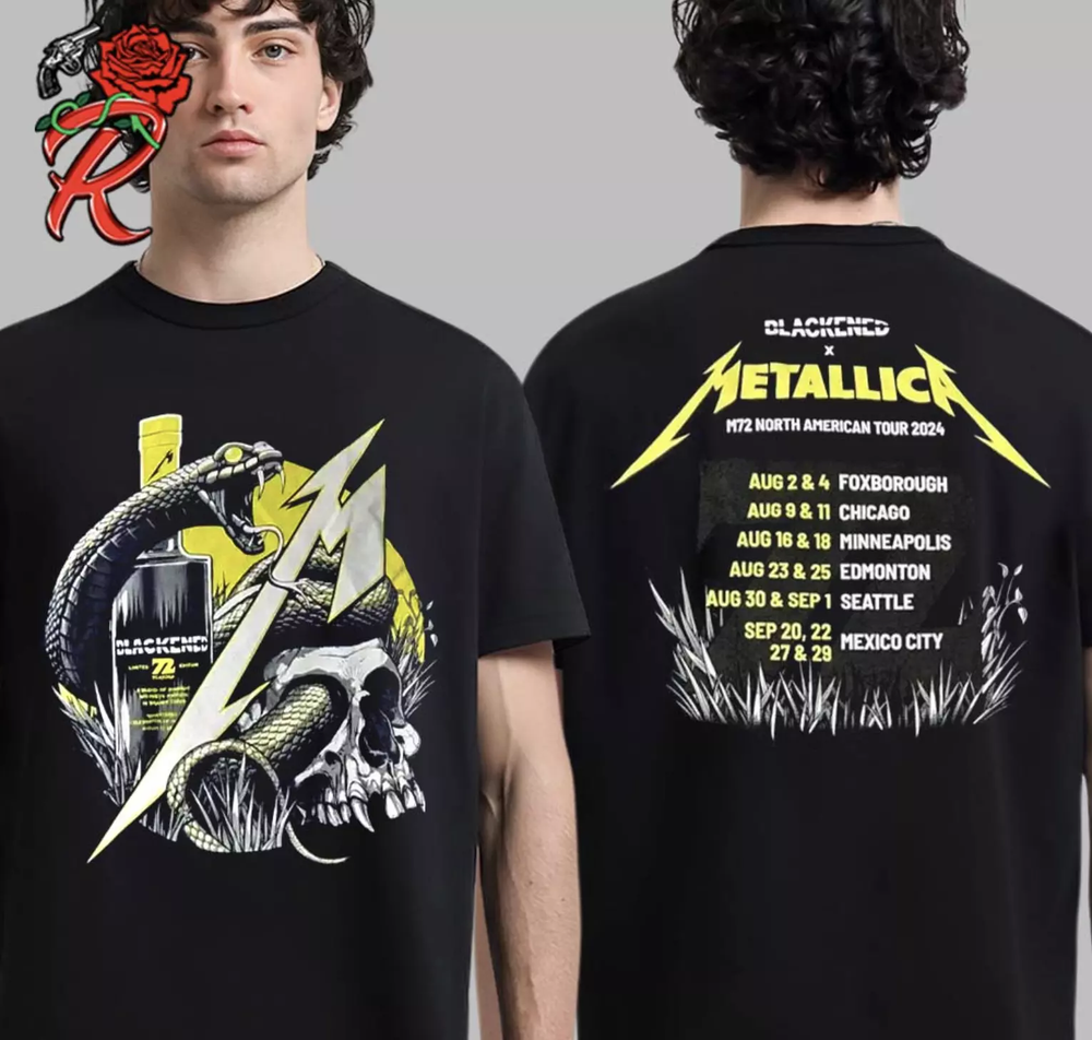 Metallica Blackened M72 North American Tour 2024 Two Sides Unisex T-Shirt