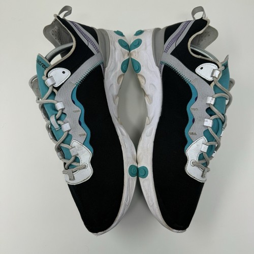 Nike React Element 55 SE Men's 10.5 Black Aqua Gray Athletic Shoes BV1507-001 - 第 5/9 張圖片