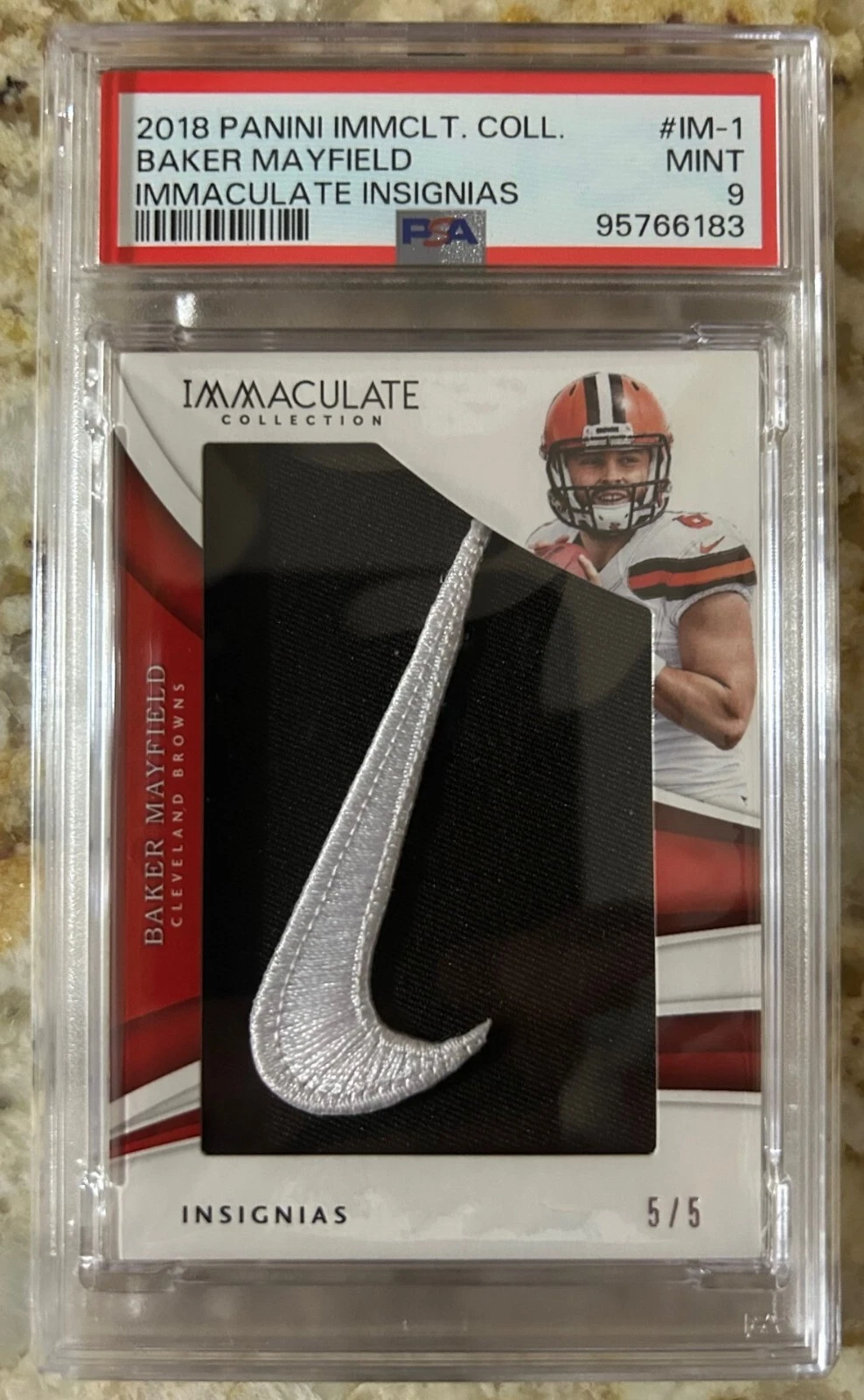 Baker Mayfield Panini Immaculate Collection Immaculate Insignias #IM1 Base