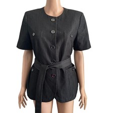 Kasper Blazer Womens 10 Black 4 Button