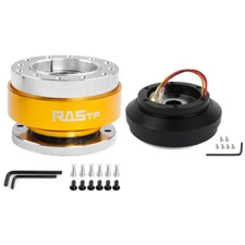 Gold Quick Release + 174H Short Thin HUB Adapter Kit For 84-04 Ford Mustang