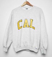VTG Russell Athletic CAL Golden Bears Gray Pullover Crewneck Sweater M USA Made