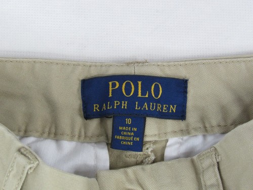 $65 NWT POLO RALPH LAUREN BOYS SIDE STRIPE CHINO WARM-UP PANTS KHAKI SIZE 10 - Picture 11 of 12