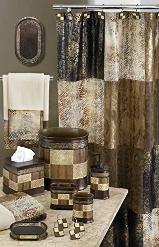 Juego de toallas de 3 piezas con estampado animal de Zambia, decoración contemporánea clásica de lujo Ense... Foto 2 de 2