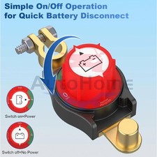 Top Post Battery Disconnect Switch 12-48V Marine Battery Cut-Off Switch Isolator