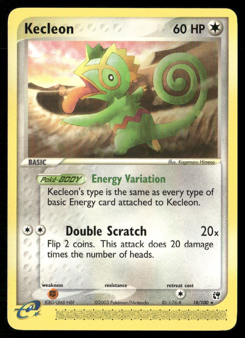 Kecleon #18/100 Sandstorm Pokemon (1P)