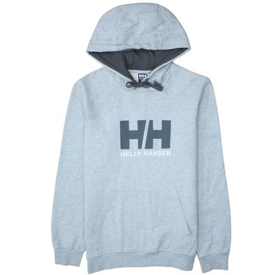 Helly Hansen Herren Grau Pullover Hoodie M Regular Fit Logo Sweatshirt