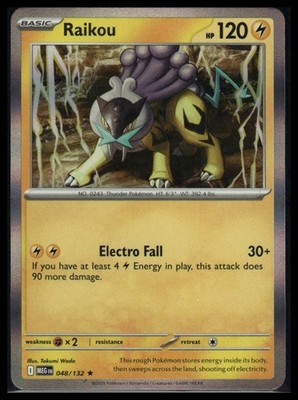 Raikou Rare ME01: Mega Evolution 048/132 Holo NM