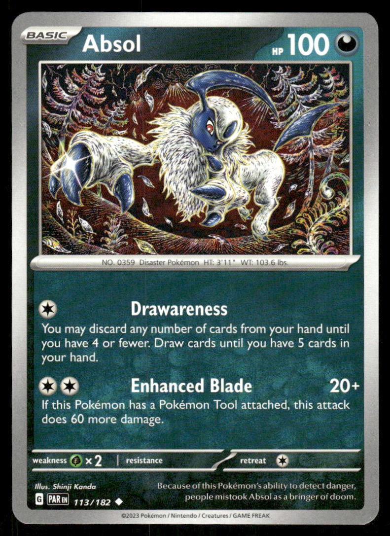 Absol Uncommon SV04: Paradox Rift 113/182 NM