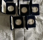LOT Five 2004 Walking Liberty 1 Oz Silver Eagle Proof (155.3g silver)