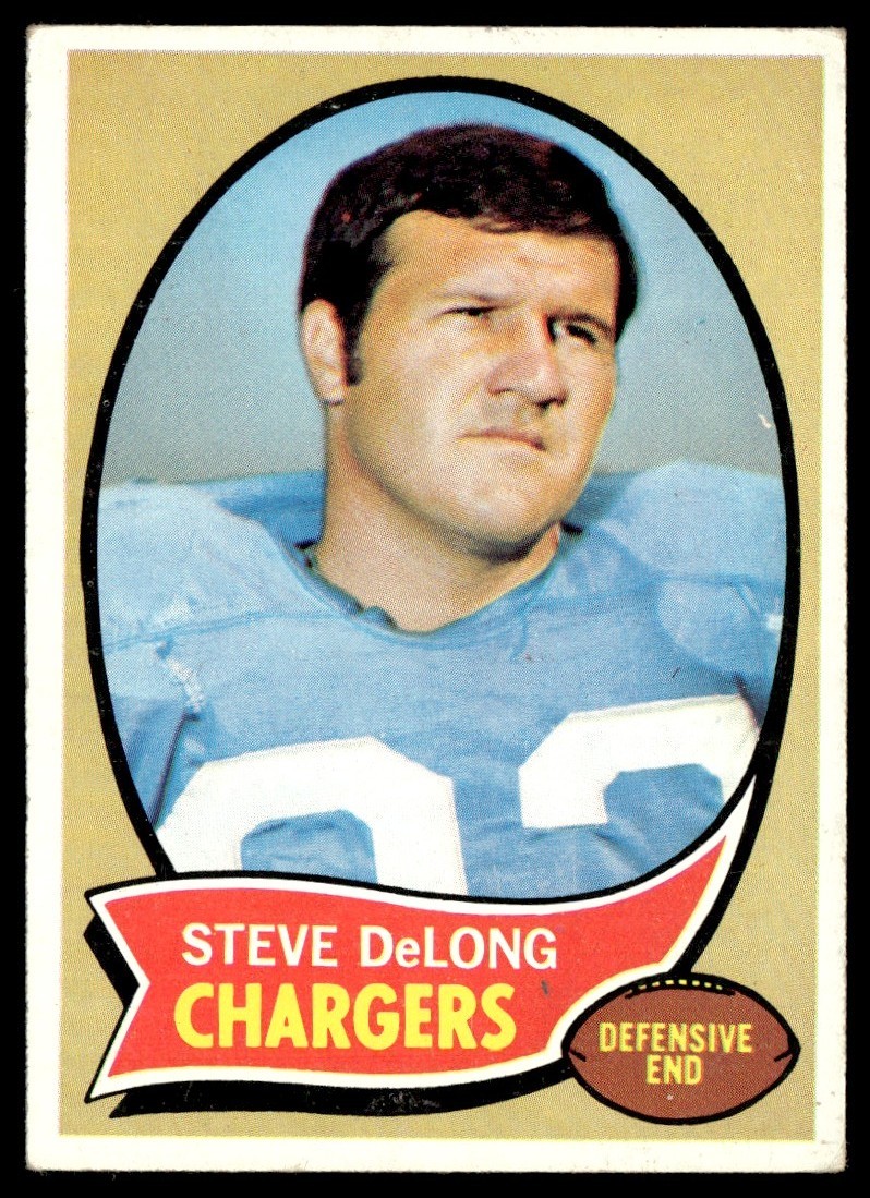 1970 Topps Card Steve DeLong San Diego Chargers #49 Football EX-MT