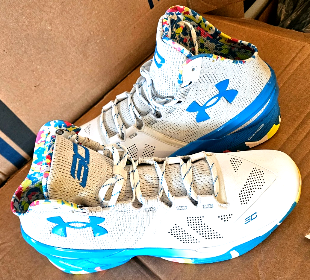 Under Armour Curry 2 Splash Party White Basketball Shoes Men