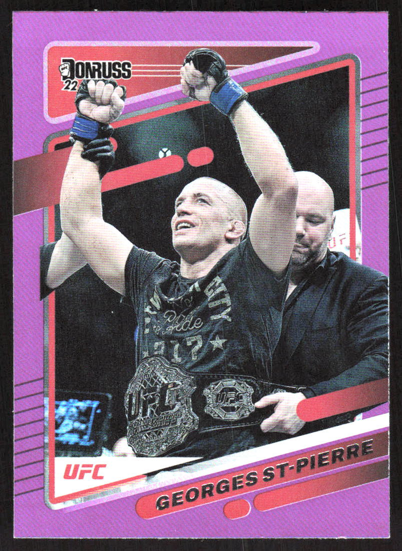 8288F 2022 Donruss UFC #169 Georges St-Pierre Purple Flood