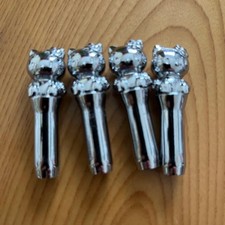 Miragino L700s Hello Kitty Door Lock Pins Set Of 4 Chrome Rare Out Of Print