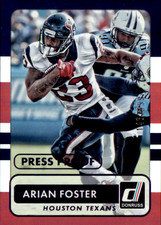 2015 Panini Donruss Football Arian Foster Press Proof Purple #23 #d/199 Texans
