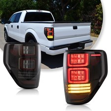 VLAND Getönt LED-Rückleuchten für 2009–2014 Ford F150 mit gelbem Blinker L+R