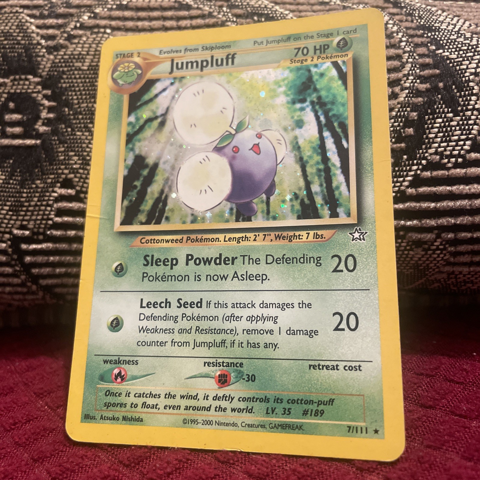 Jumpluff 7/111 Holo Rare Pokemon Card
