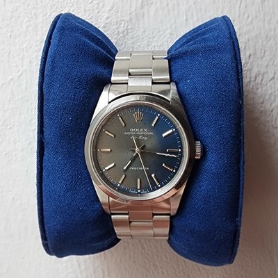 Rolex Air King Ref 14000 Automatic 34mm Fading Blue Dial With Papers 1999